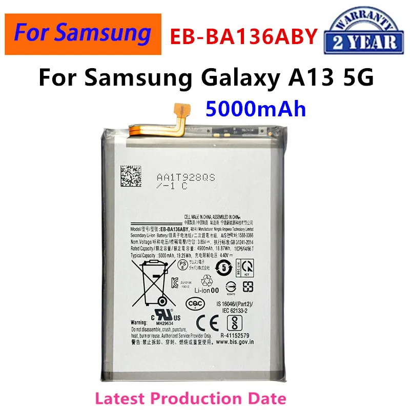 

2024 years Brand New EB-BA136ABY 5000mAh High Quality Replacement Battery For Samsung Galaxy A13 5G