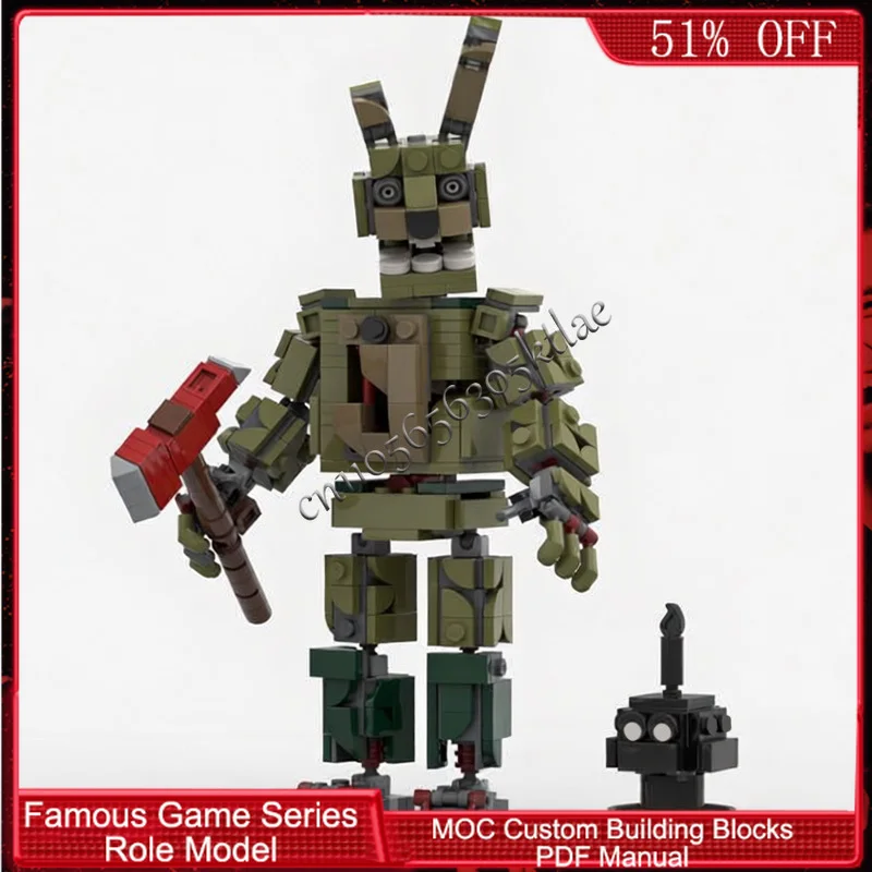 

457 PCS Popular Game Character Series Weathered Torsion Puppet MOC Customize Modular Building Block DIY Boys Toy Birthday Gift