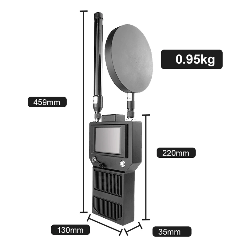 Rilevatore di droni portatile dispositivo di rilevamento UAV FPV supporto per antenna ad alto guadagno full-band inglese russo