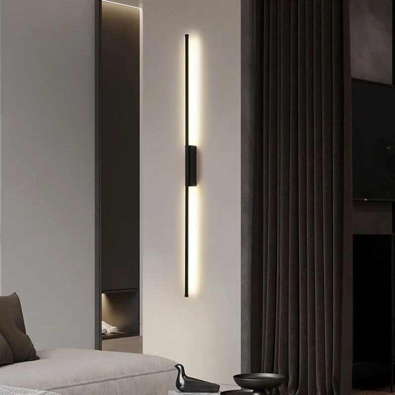 Modern Minimalist Long Wall Light Nordic LED Room Decor Wall Lamp For Bedroom Living Room TV Wall Simple Home Lighting Fixture