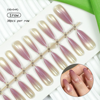 30Pcs Nail Tip Fake Nail Fashion Wearable False Nails Simple Full Cover Press on Nails DIY Wear Nail Tool