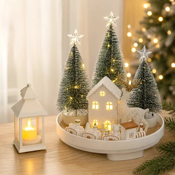 Festive Christmas House Figurine Decoration 1