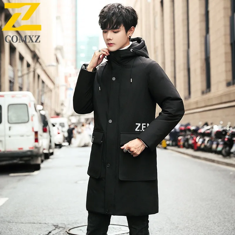 COMXZ Men Cotton Padded Jacket 2025 Trendy Look Daily Street Windproof Ski Trip Puffer Jacket Travel High Quality Winter Jacket