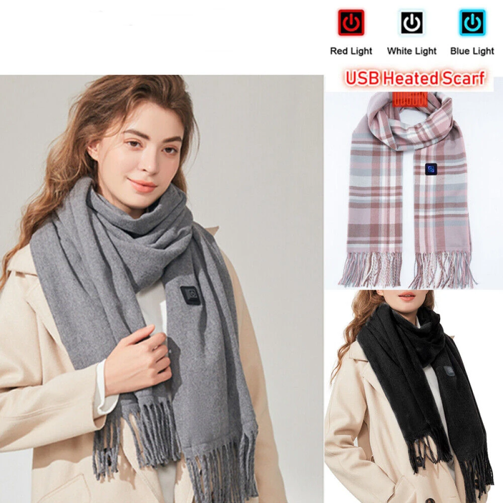 Novo em smart heated scarf para homem e mulher inverno engrossado pescoço aquecedor imitação cashmere usb elétrico 3 engrenagens moda xale