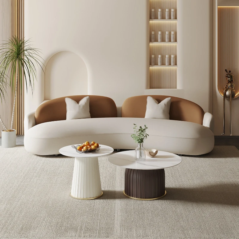 Beauty salon designer living room sofas creative light luxury high-end Curved soft couch combination диван home furniture