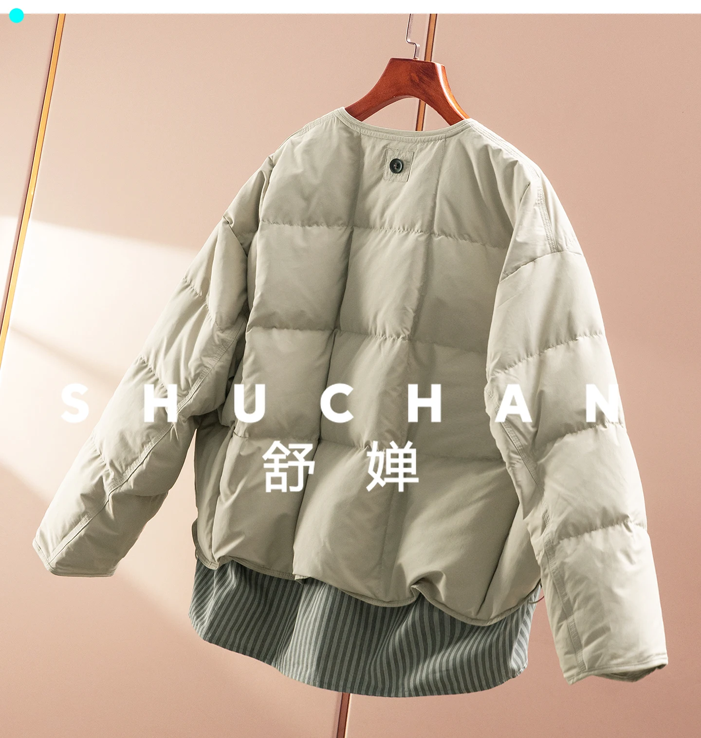 licht en warm en pluizig 90 witte eendendons donsjack met ronde hals voor dames 62E4 abrigos mujer invierno 2025 nuevos de pluma