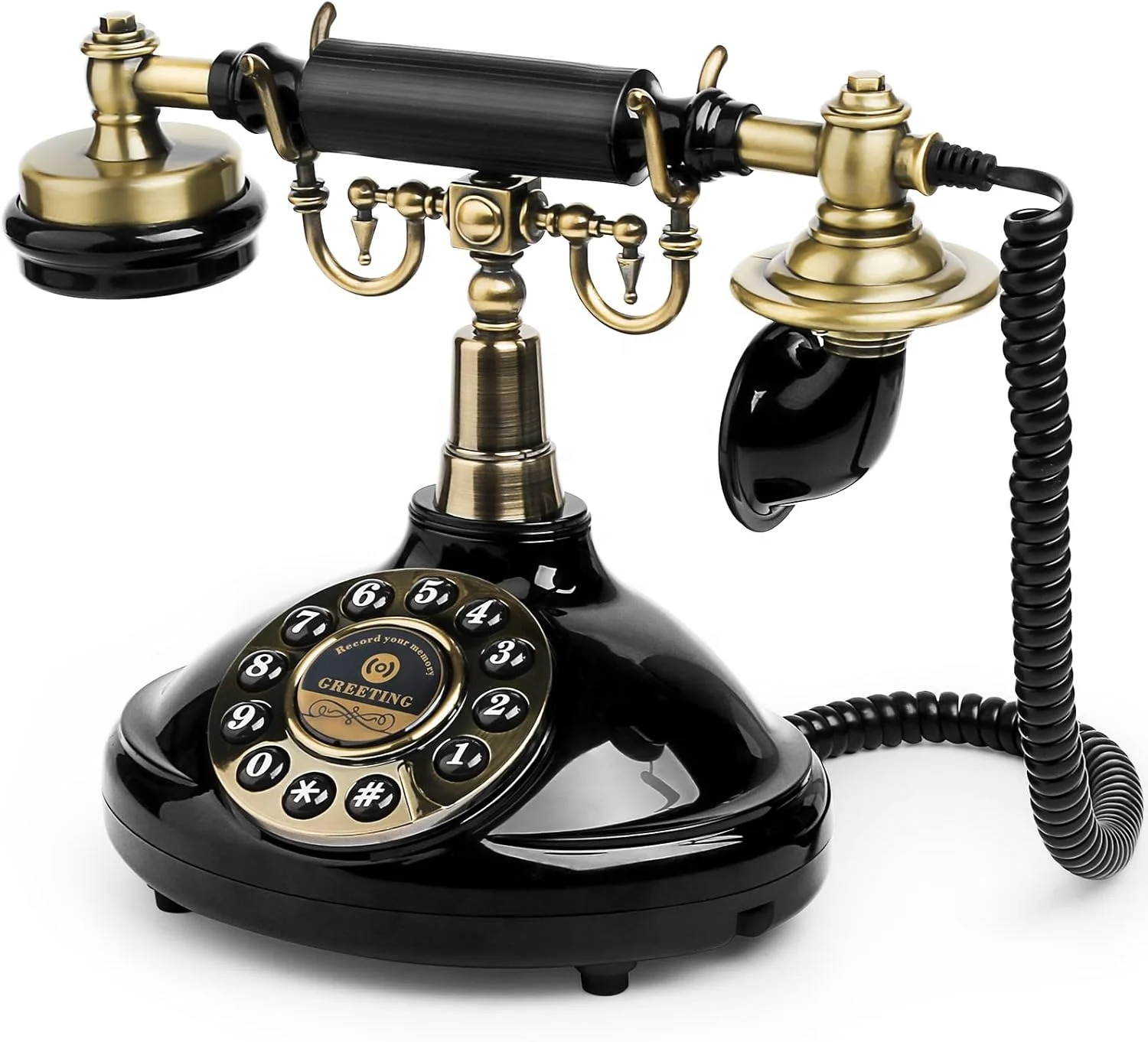 

Recording vintage phone audio message book, wedding oval rotating phone, wedding information recording