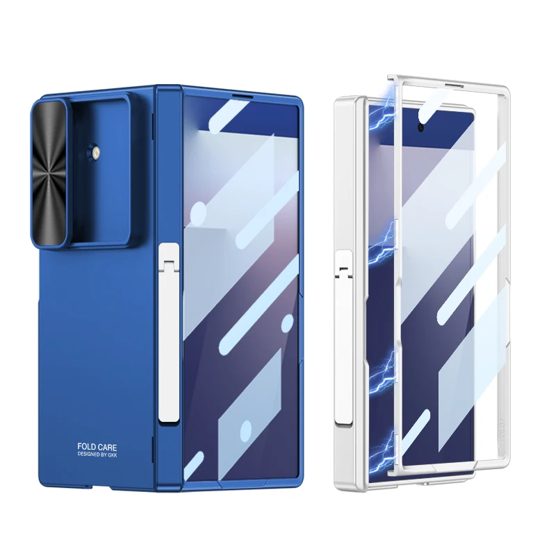 

Чехол для Samsung Z Fold 7, чехол с боковым ремешком, держатель для камеры, чехлы с высокой защитой, задняя крышка для мобильного телефона, полная крышка