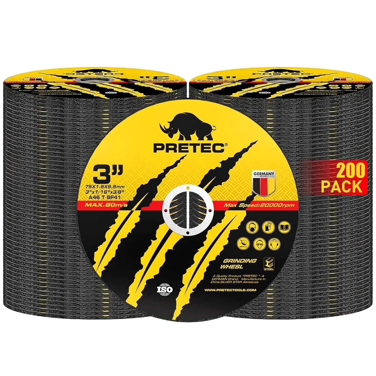 

3 Inch Cut Off Wheels 200Pcs for Metal & Stainless Steel, Angle Grinder Cutting Discs Rotary Tool Attachment