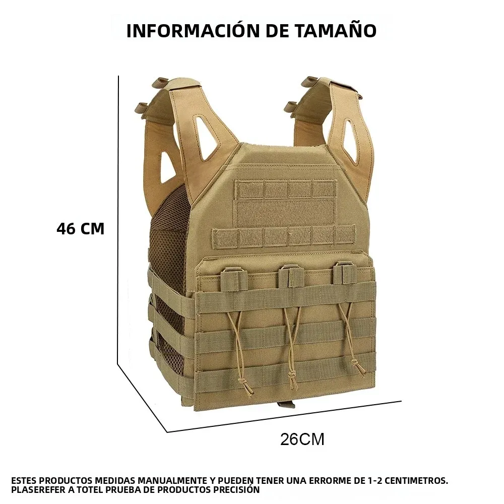 SINAIRSOFT Chaleco táctico MOLLE JPC – Portaplacas airsoft - imagen 4