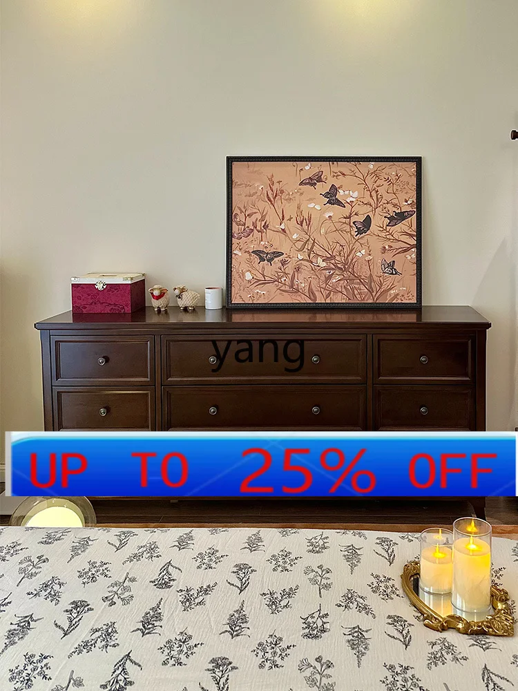 

LMMsolid wood chest modern living room porch bedroom chest storage locker