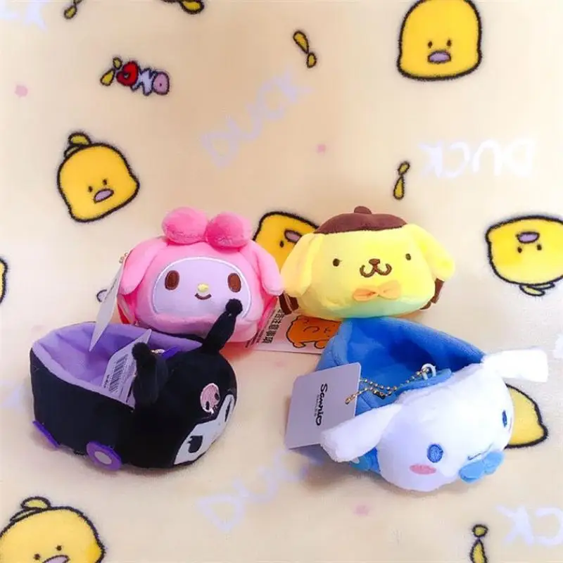 Sanrio Hello Kitty Car Modeling Plush Basket Small Object Accessories Storage Desktop Decoration Take A Photo Atmosphere Tool