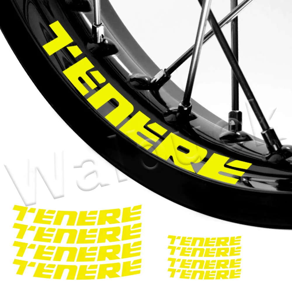 For Tenere 660 700 1200 XTZ 700Z XT1200Z Super T 700 Motorcycle Wheel Sticker Motocross Reflective Rim Decal Accessories