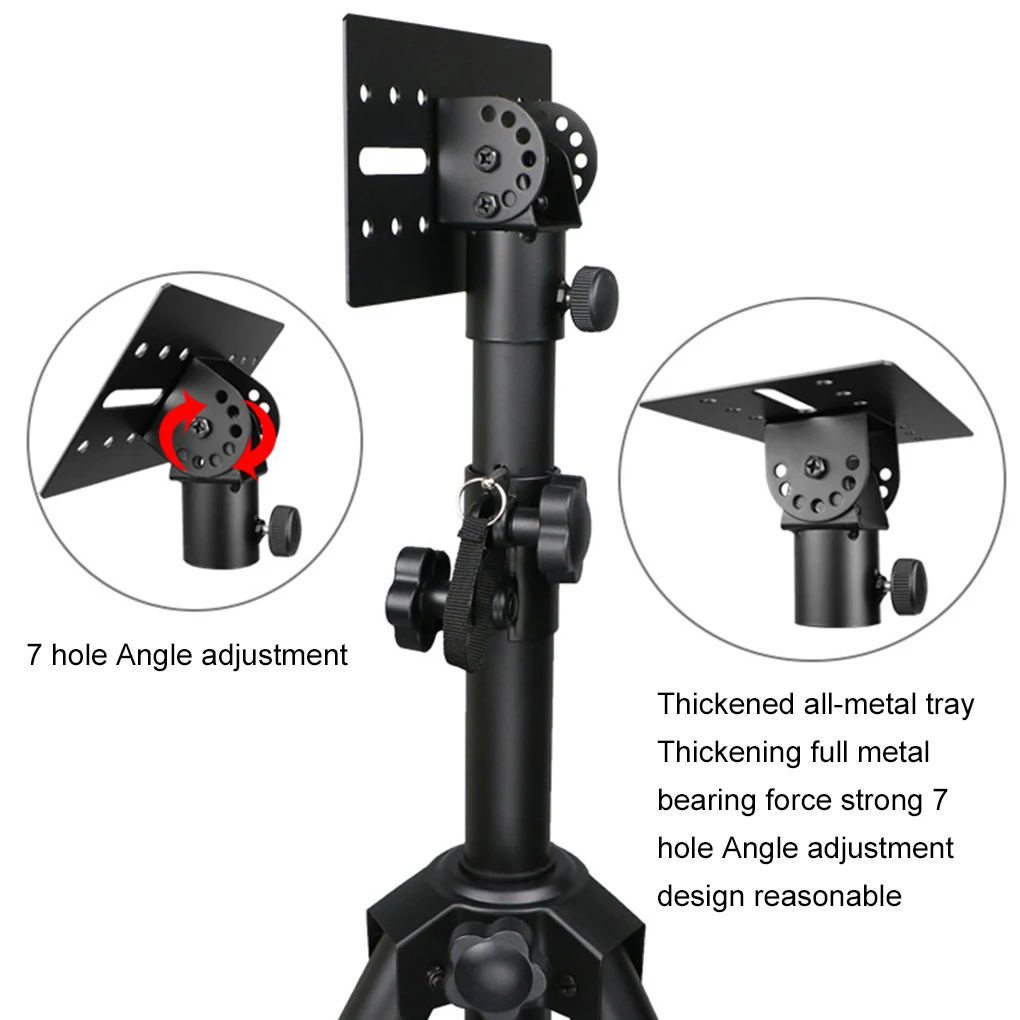 프로젝터 트레이 플랫폼 홀더 금속 마운트 삼각대 스피커 스탠드 어댑터 탑 캡 /90 °   각도 조절 가능한 삼각대 폴 마운트 어댑터