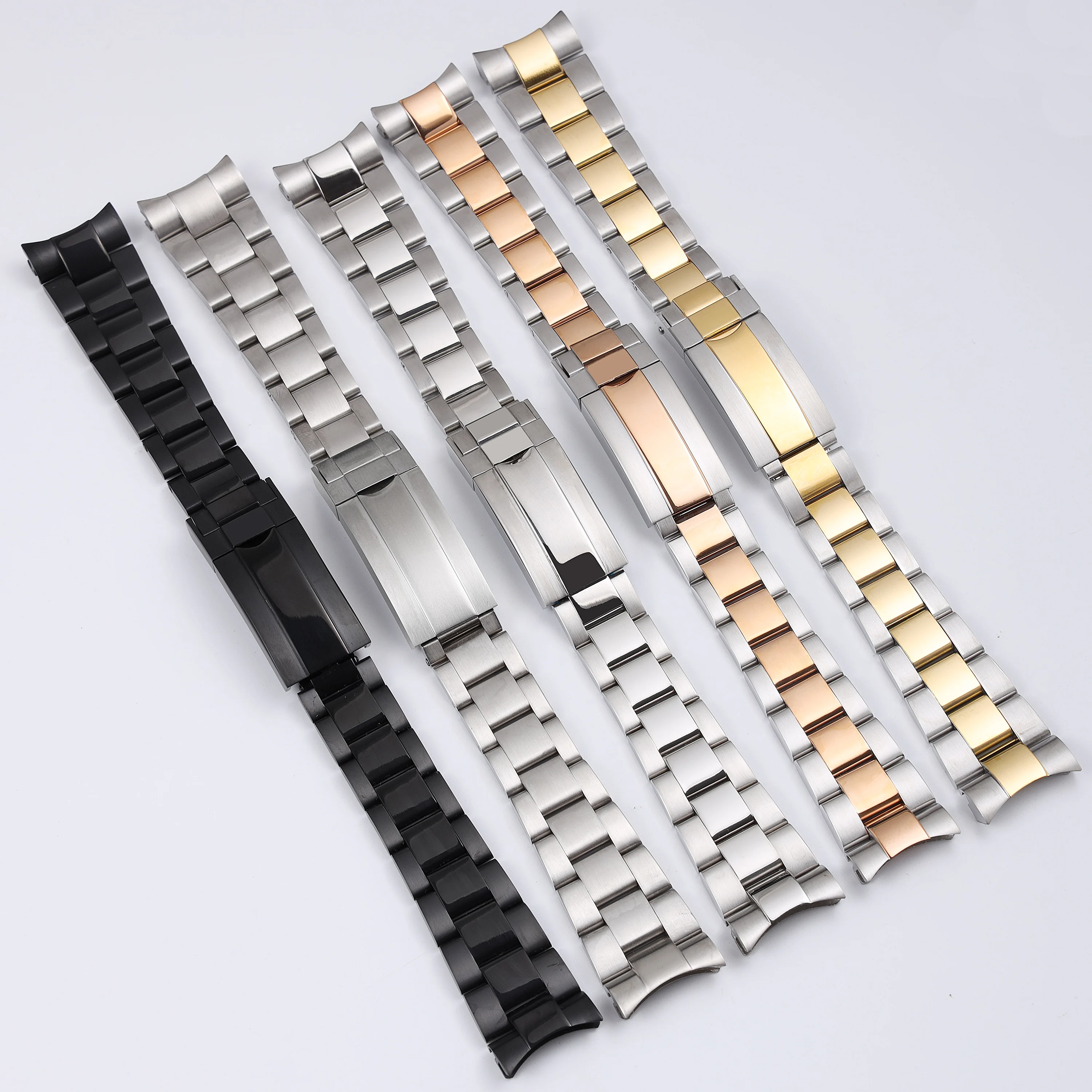 

Replacement For Rolex Daytona Oyster Perpetual Submariner Seiko NH35 Solid Stainless Steel Watchband Metal Wrist Bracelet Belt