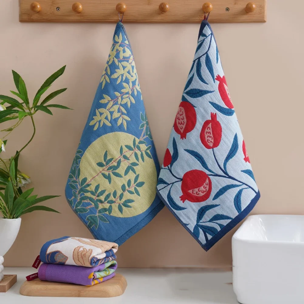 34x40cm Large Hand Towel Kitchen Towel 4Layer Cotton Gauze Pure Cotton Dish Cloth Quick Dry Decorative Tea Towel Home Restaurant