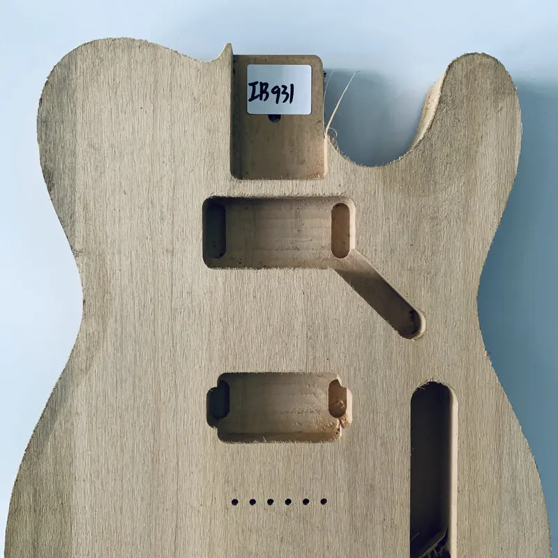 IB931 Semi Finishing Electric Guitar Body Tele Guitar Model for Tele Replace in Solid Wood No Paints See Through 2 Humbuckers