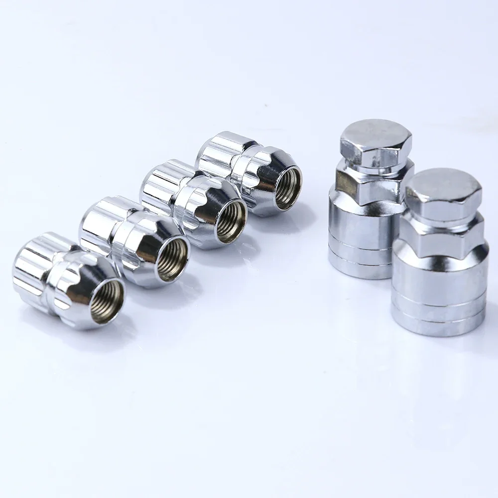 

4Nuts+2Keys Steel Spline Type Anti-Theft Security Car Wheel Rim Lug Nuts Locking Lock Bolts