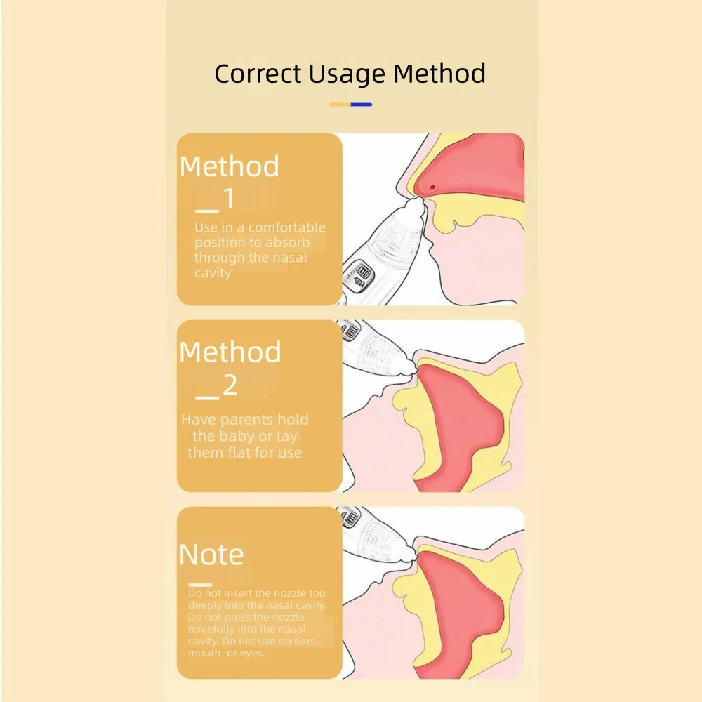 USB Rechargeable Electric Baby Nasal Aspirator 5 Modes Rhinitis Cleaner Infant Nose Cleaner Food Grade Silicone Silent