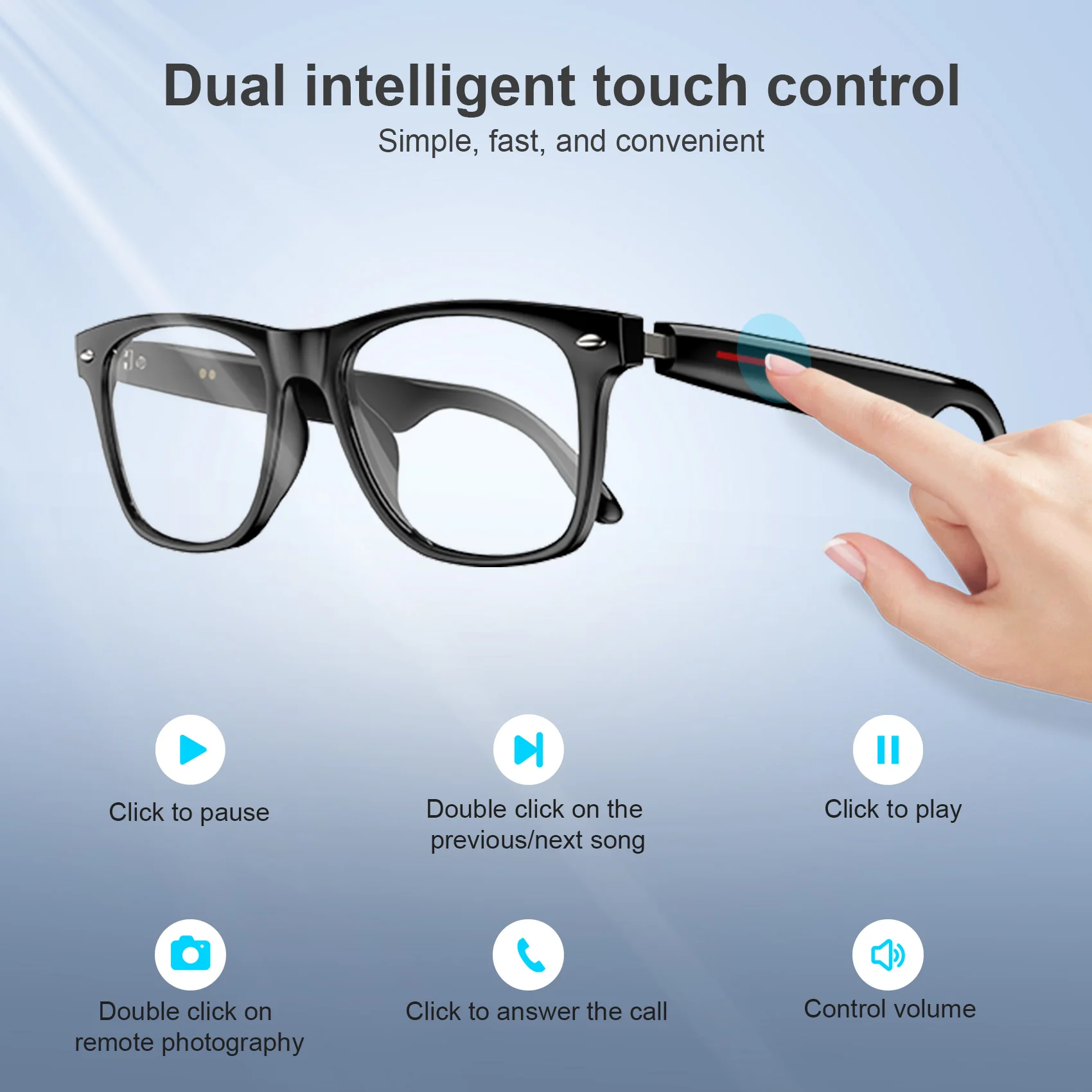 Blackview Новые умные очки E13 с защитой от Bluelight, беспроводные Bluetooth-вызовы и голосовой помощник, очки с сенсорным управлением и микрофоном, динамиком