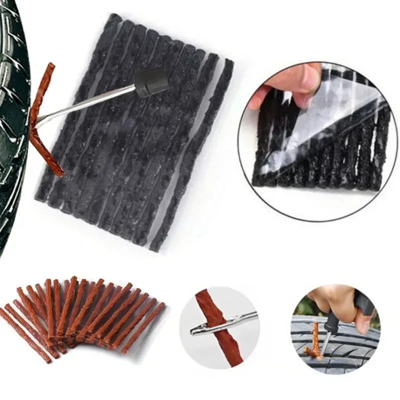 Car Tire Repair Rubber Strip Motorcycle Tire Repair Tool Automatic Bike Tubeless Tyre Puncture Repairing Tools for Rubber Tires