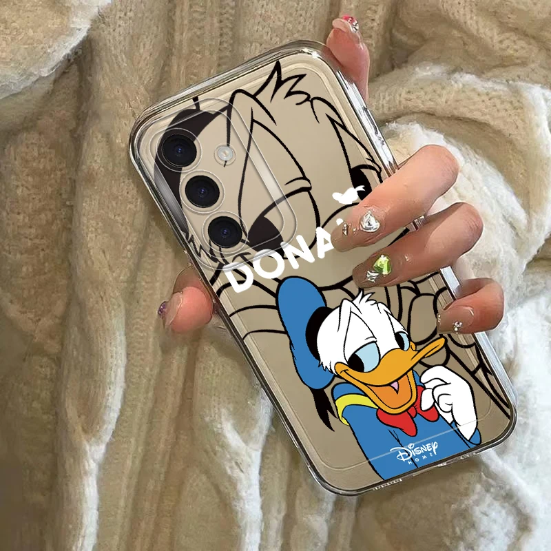 

Прозрачный мягкий чехол для телефона Samsung Galaxy A16 A56 A20s A73 A06 A31 A02 A71 A04 A72 A05 A50 A03 A26 A36 Disney Donald Duck