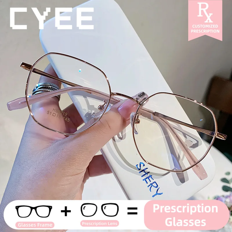 Lunettes optiques sur mesure CYEE, style vintage, anti-lumière bleue, verres progressifs HD, photochromiques, pour myopie