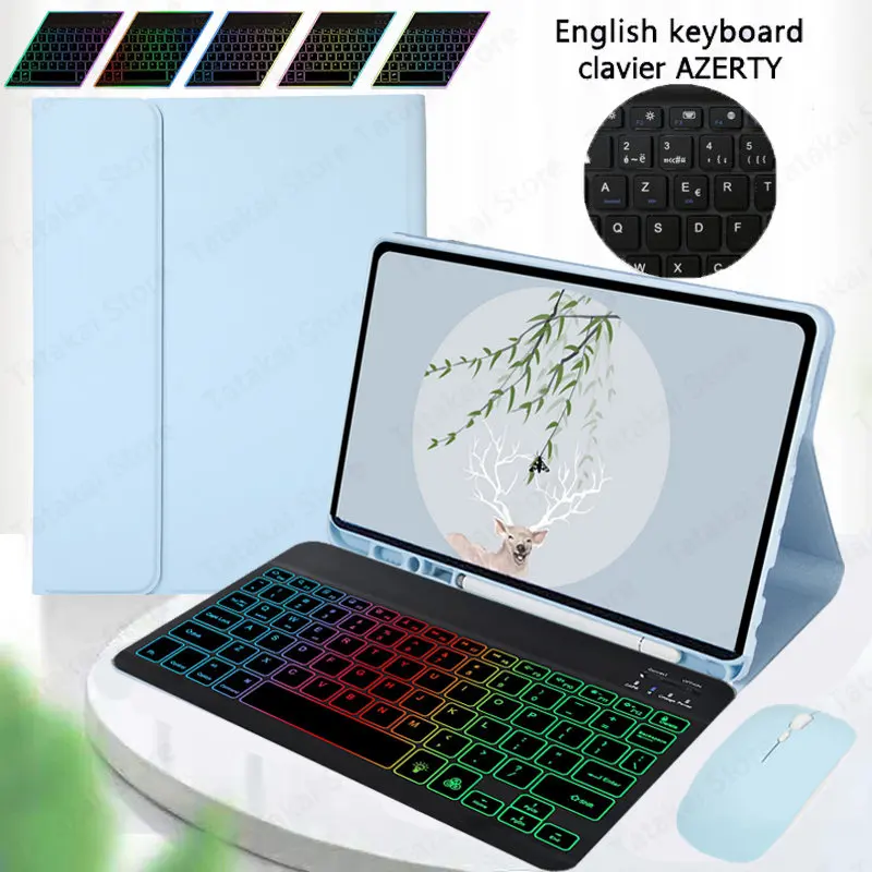 Keyboard for Clavier iPad Pro 11 2022 Case AZERTY Keyboard Backlit for Coque iPad Pro 11 Case 2021 2020 Clavier AZERTY French