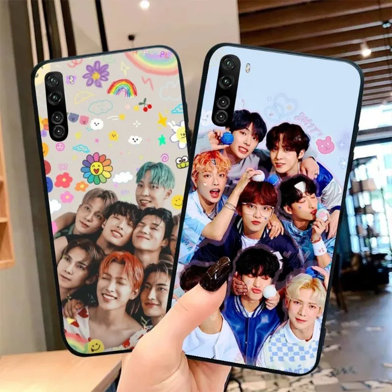 KPOP A-ATEEZ Smart Phone Case for OPPO Find X5 X3 X2 A93 Reno 8 7 Pro A74 A72 A53 Black Soft Phone Cover Funda