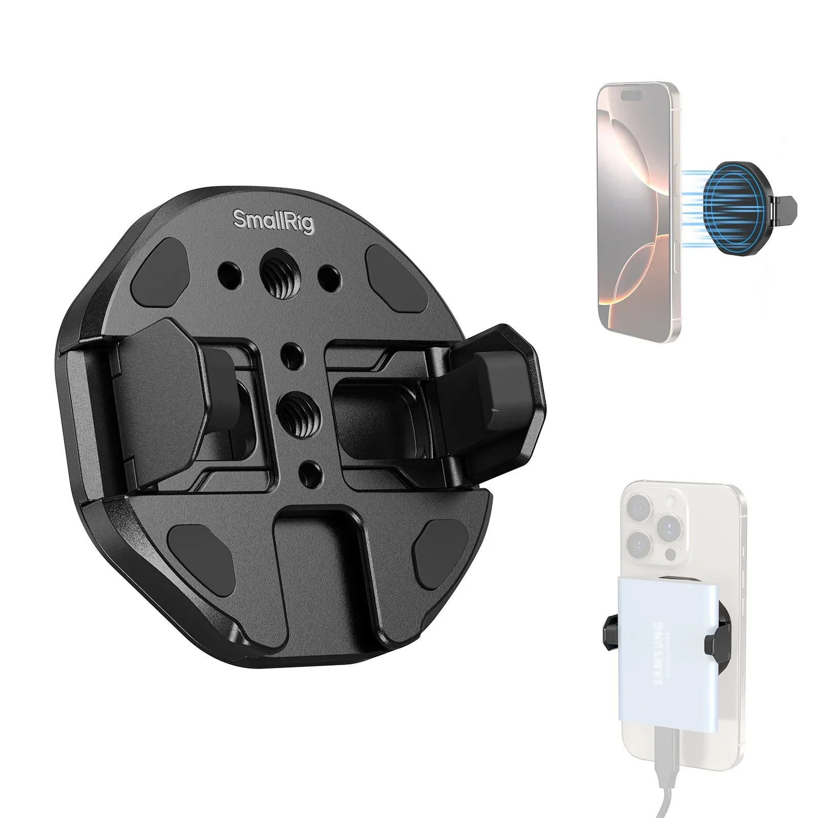 Suporte Magnético SmallRig para SSD MagSafe, Clampe para Telefone Acoplável para SSD Externo para Samsung T3/T5 iPhone para SanDisk -5157