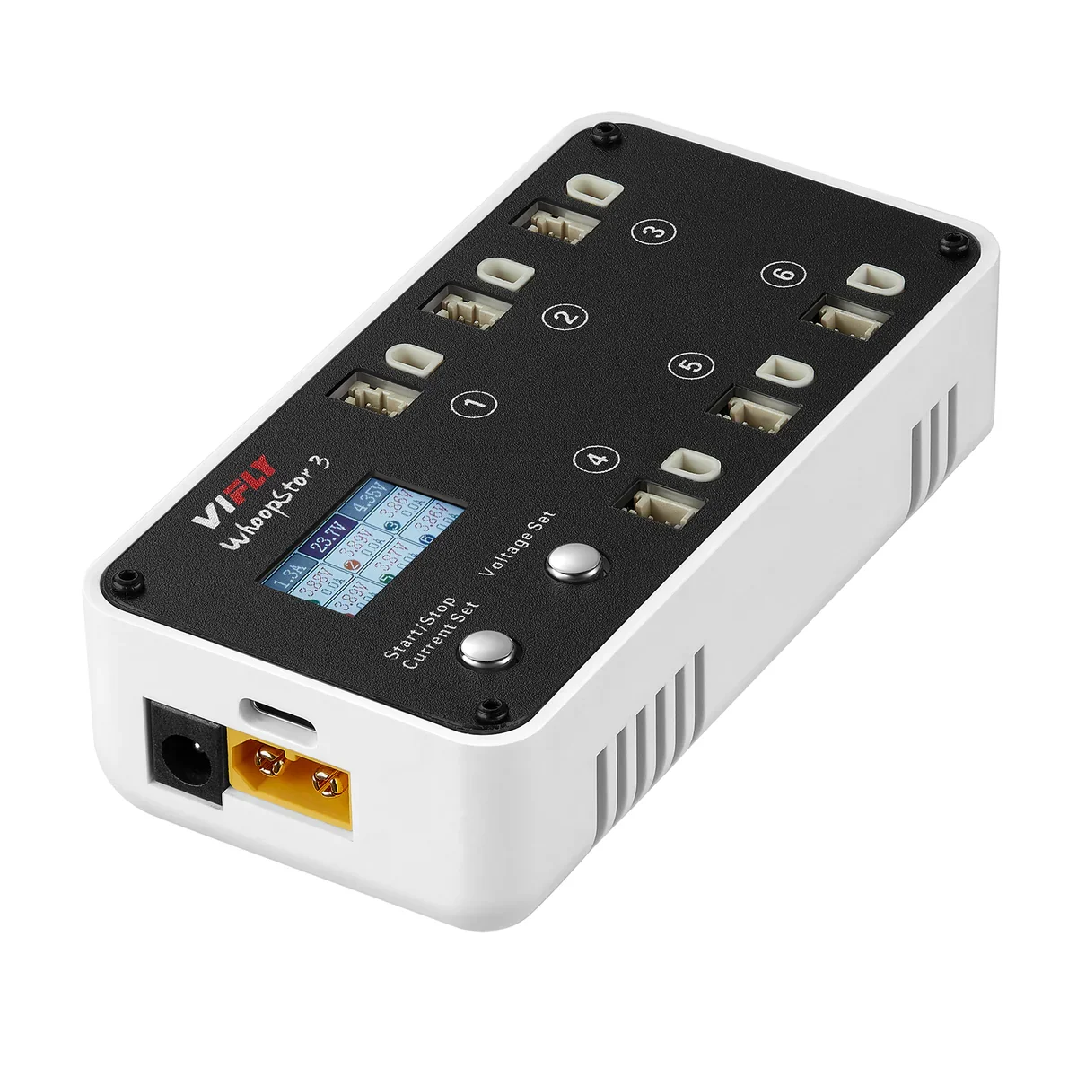 VIFLY WhoopStor 3 V3 6 Ports 1S LIPO LiHV Battery Charger Discharger Storage LCD TYPE-C DC TX60 For FPV Drone BT2.0 PH2.0