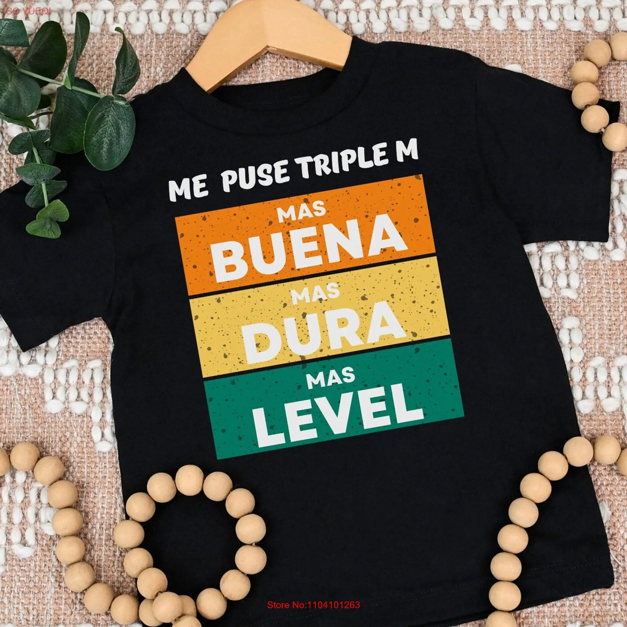 Mas Buena Dura Level T shirt Me Puse Triple MMM For Her Para Ella long or short sleeves