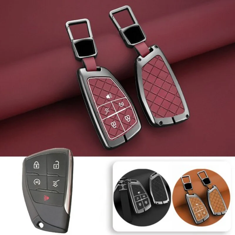 

A+ Zinc Alloy Leather Car Key Case Cover For GMC Denali For Buick Envision Avenir