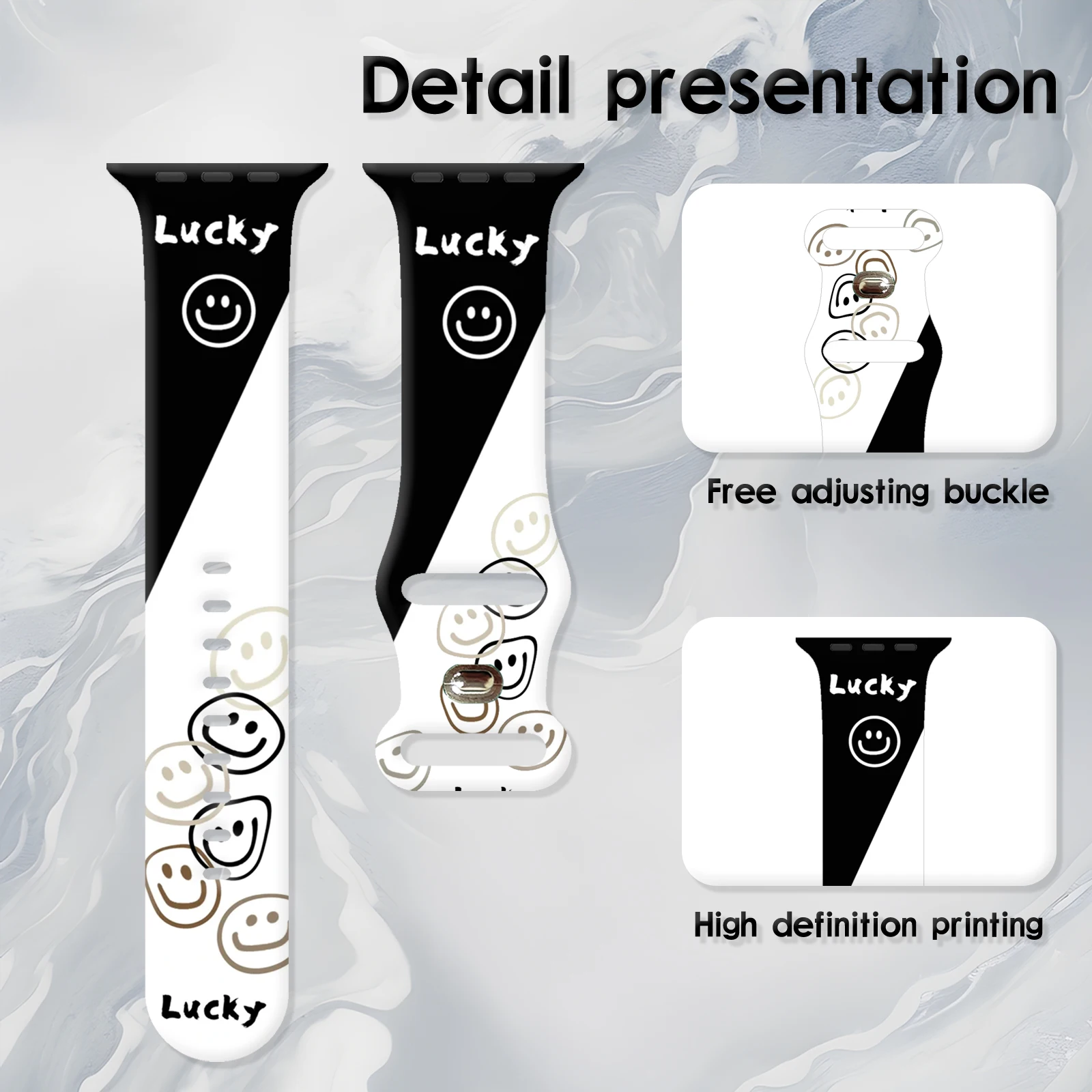 심플 라인 프린트 스트랩 애플 워치 10 9 8용 실리콘 밴드 교체 가능한 팔찌 iWatch 46mm 44mm 42mm 41mm 시계줄