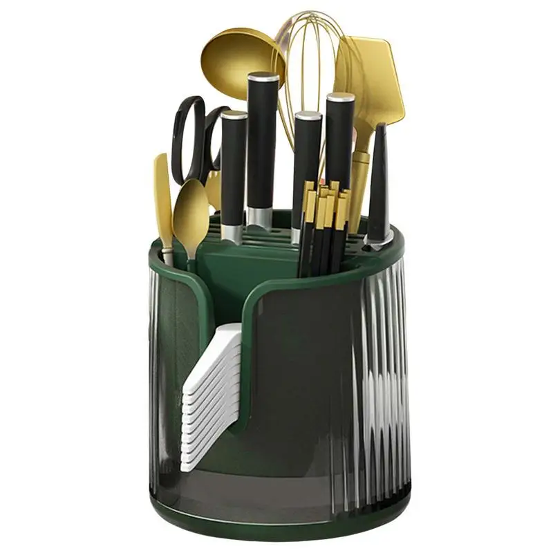 Countertop Utensil Holder Utensil Holder Cooking Organizer 360 Rotation Utensil Crock Spatula Holder Cooking Tool Storage