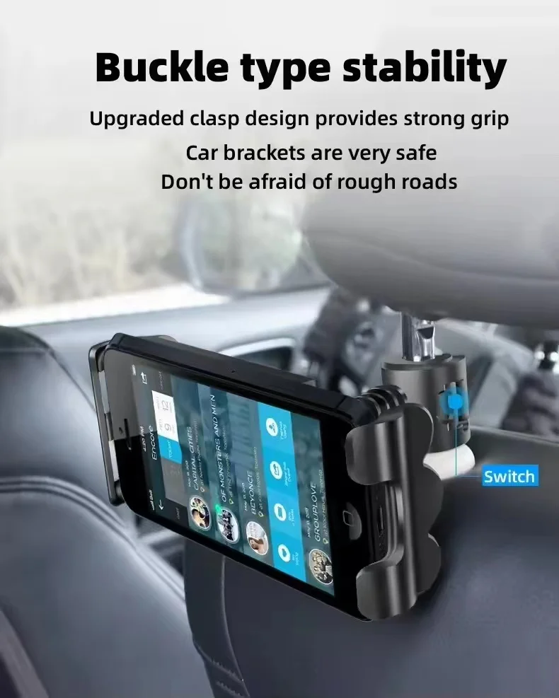 

Car Rear Seat Tablet Holder Backseat Headrest Tablet Holder For iPad in-vehicle Cradle Redmi Pad Pro Support For Rotating Tablet