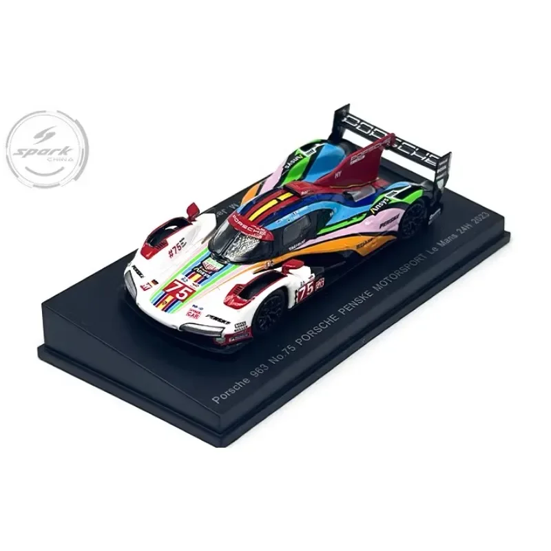 Spark 1/64 Porsche 963 2023 Le Mans alloy car model, children's collection of decorative toys, holiday gifts for children.