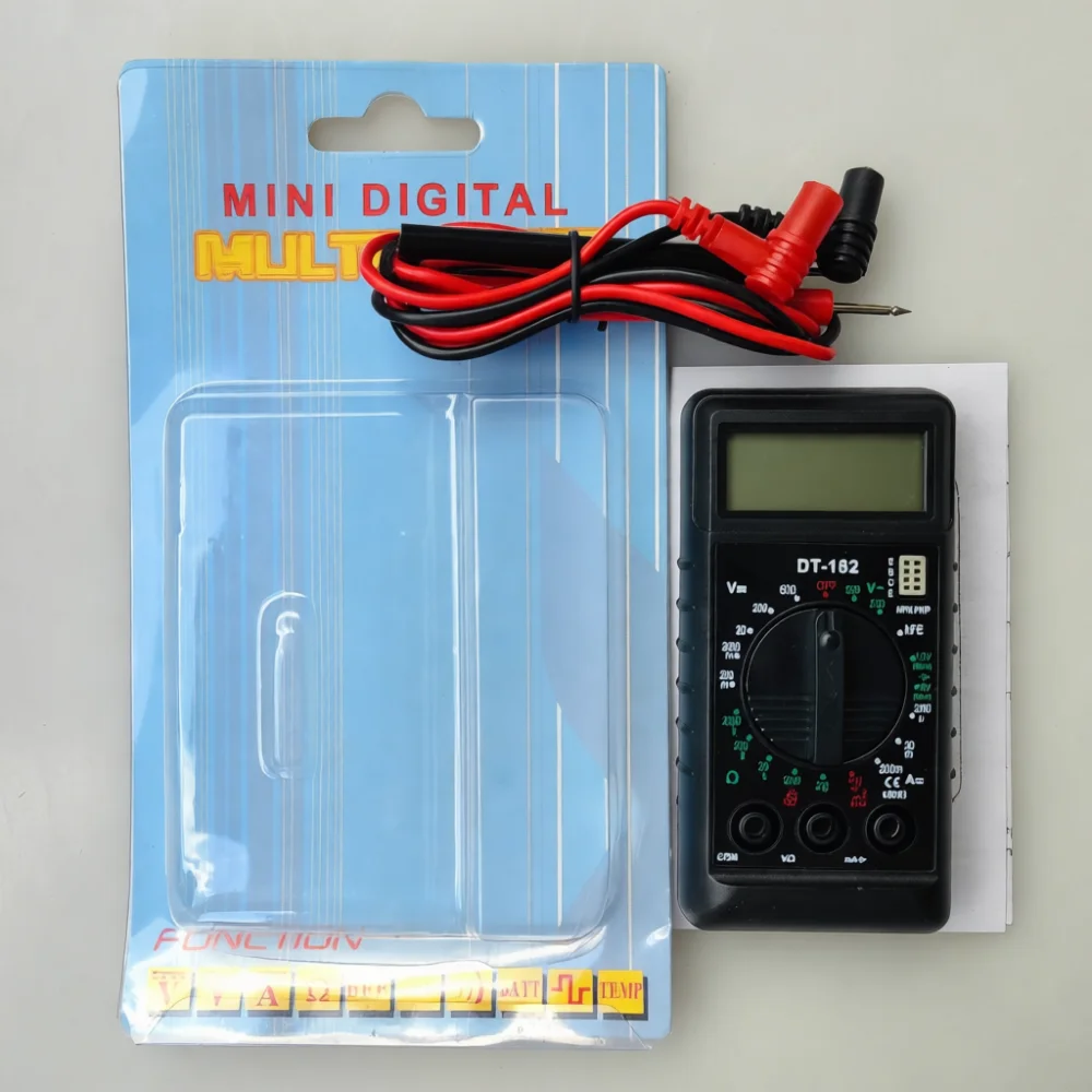 Compact Pocket Multimeter DT182 Digital Electrical Tester Voltage Current Measurement Device For Beginner Electricians