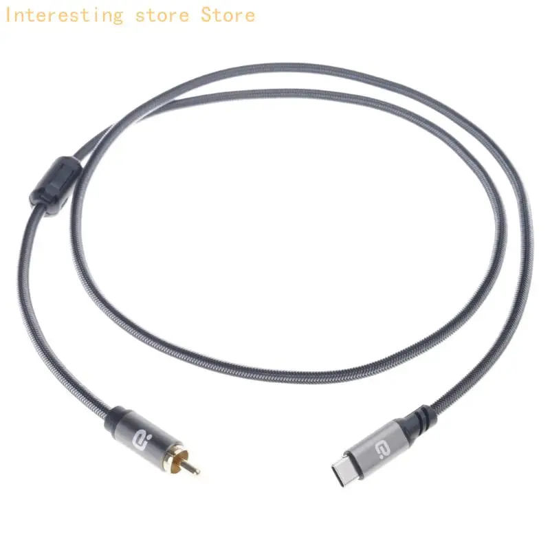 Advanced Coaxial Digital Auditory Cable Compatibles Type C Devices 1Meter Long Cord UAC2.0 Compatible Cable 55KC