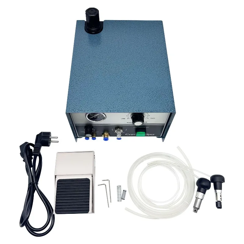 

Double Head Pneumatic Jewelry Engraver Machine 100-4000 RPM Pneumatic Graver Handpiece Micro Engraer for Jewelry Crafts