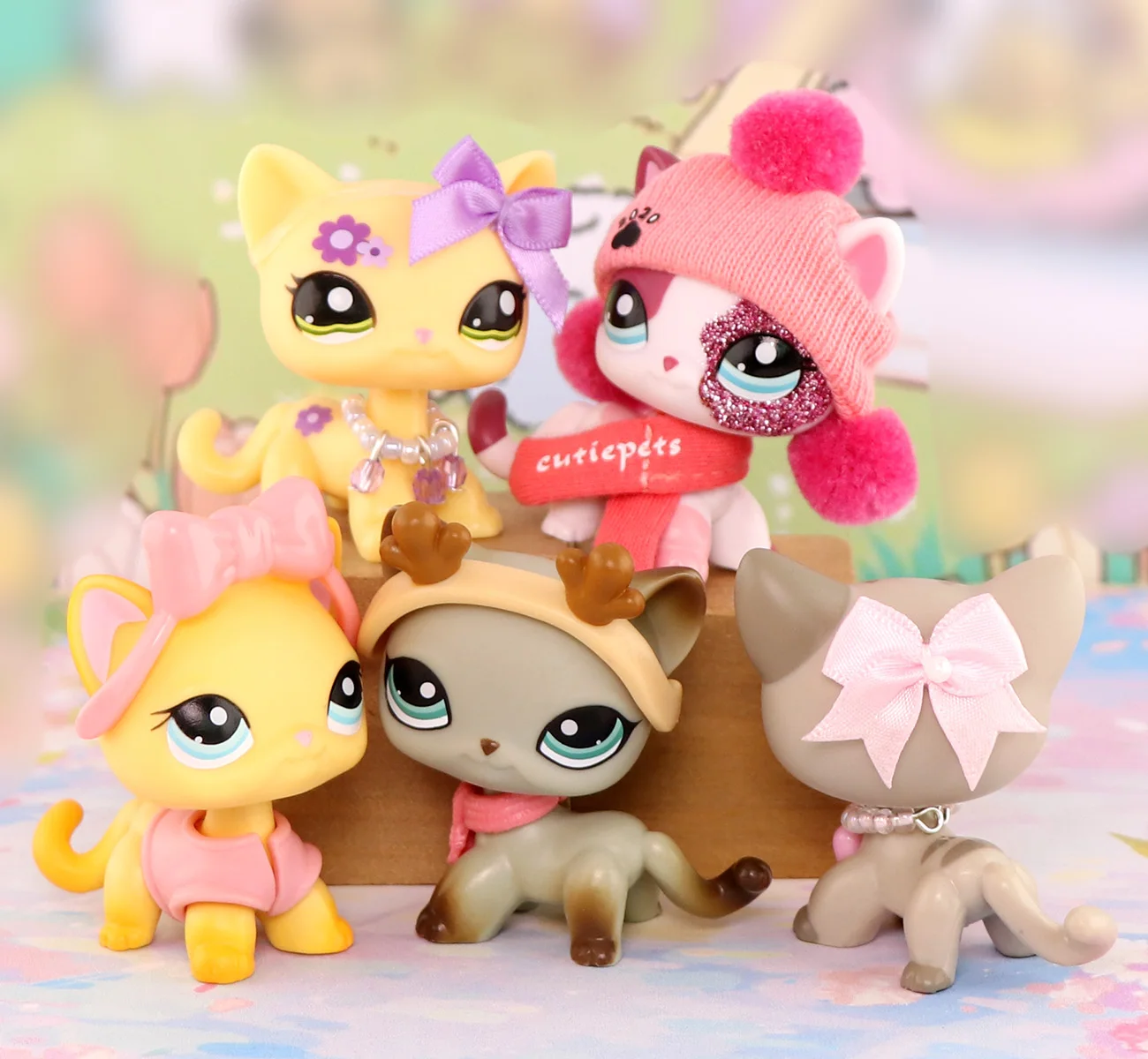 متجر الحيوانات الأليفة القطط قصيرة الشعر # 391 # 1962 # 2291 # 468 # 339 مجموعة هدايا للحيوانات الأليفة للأطفال قابلة للتجميع (جميع الألعاب)