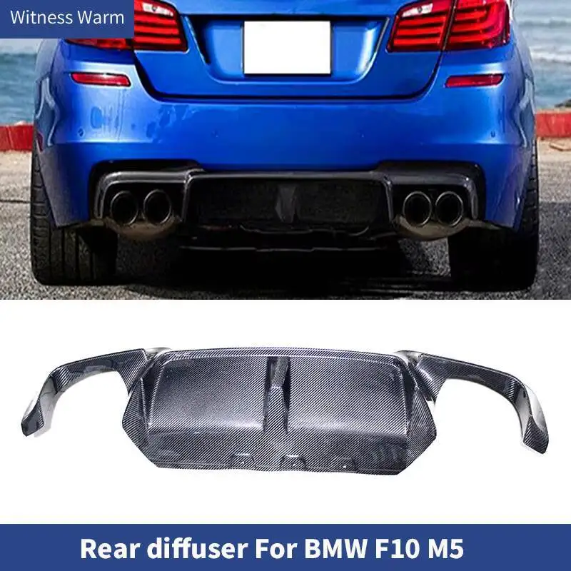 Diffuseur de Pare-Chocs Arrière de Voiture en Fibre de Carbone, Accessoire pour BMW Série 5 F10 M5 Sedan 2012 - 2017