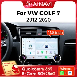 Ainavi 11.8 인치 멀티미디어 플레이어, 폭스바겐 VW 골프 7 MK7 GTI 2011-2021 카플레이, 안드로이드 자동차 라디오 스테레오