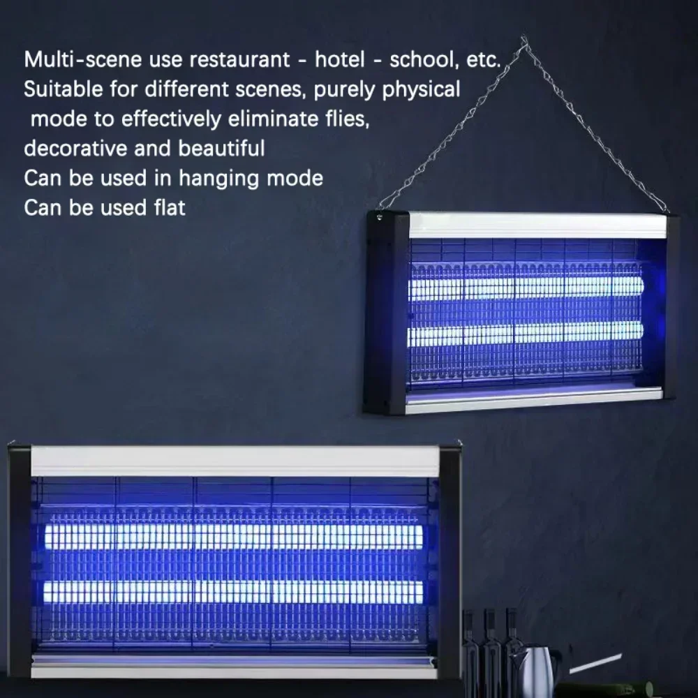 Lámpara LED de descarga eléctrica para matar mosquitos, trampa para insectos de montaje en pared, luz UV para insectos, adecuada para una variedad