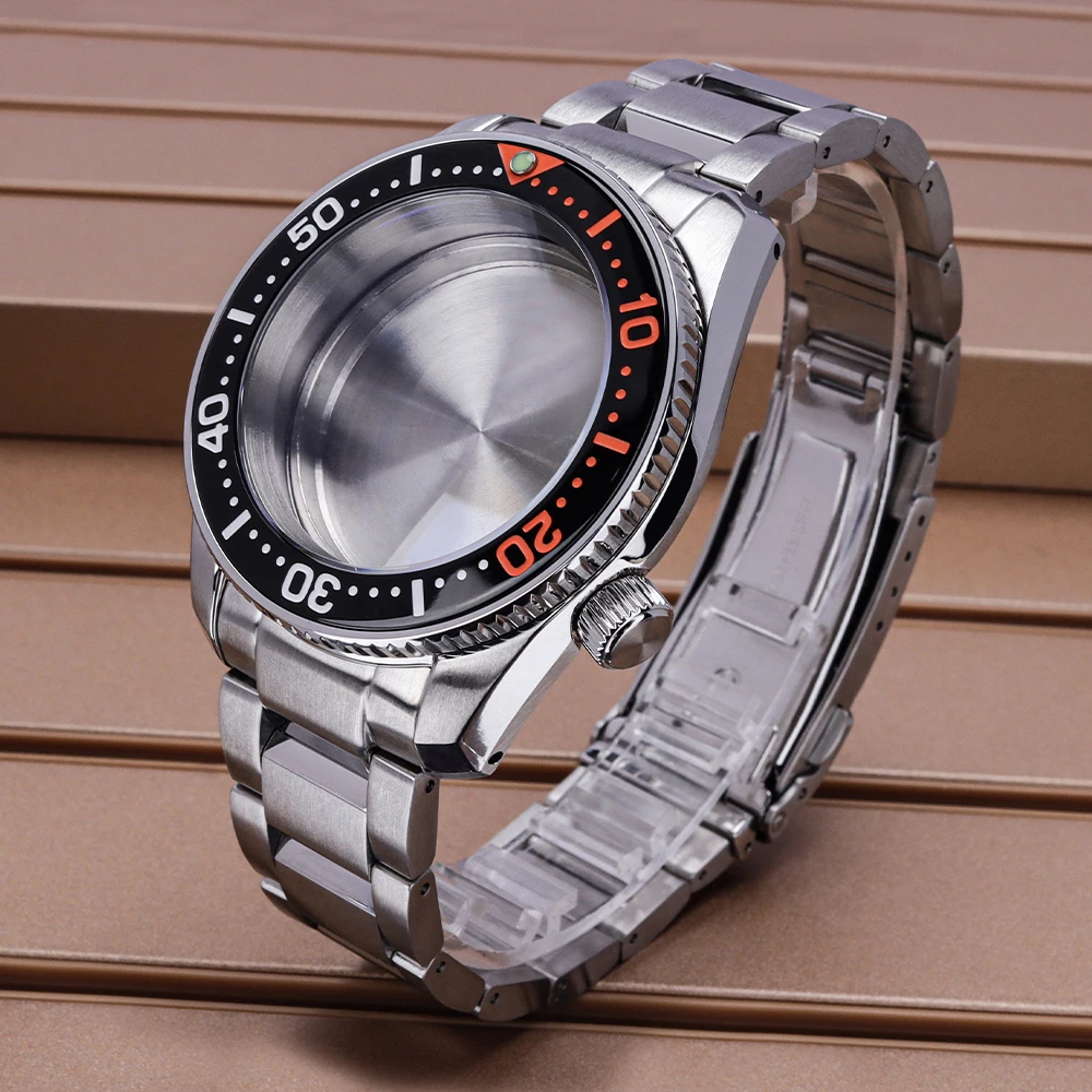 

42mm Mechanical Diver Watch Case For Mod SPB185/SPB187J1 NH35 NH34 NH36 NH34 4R36 Movement Solid Back Blue Film Sapphire Crystal