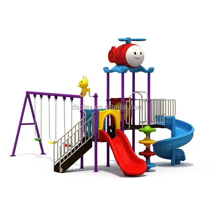 New style plastic swing and slide swing sets playground outdoor kids swing garden