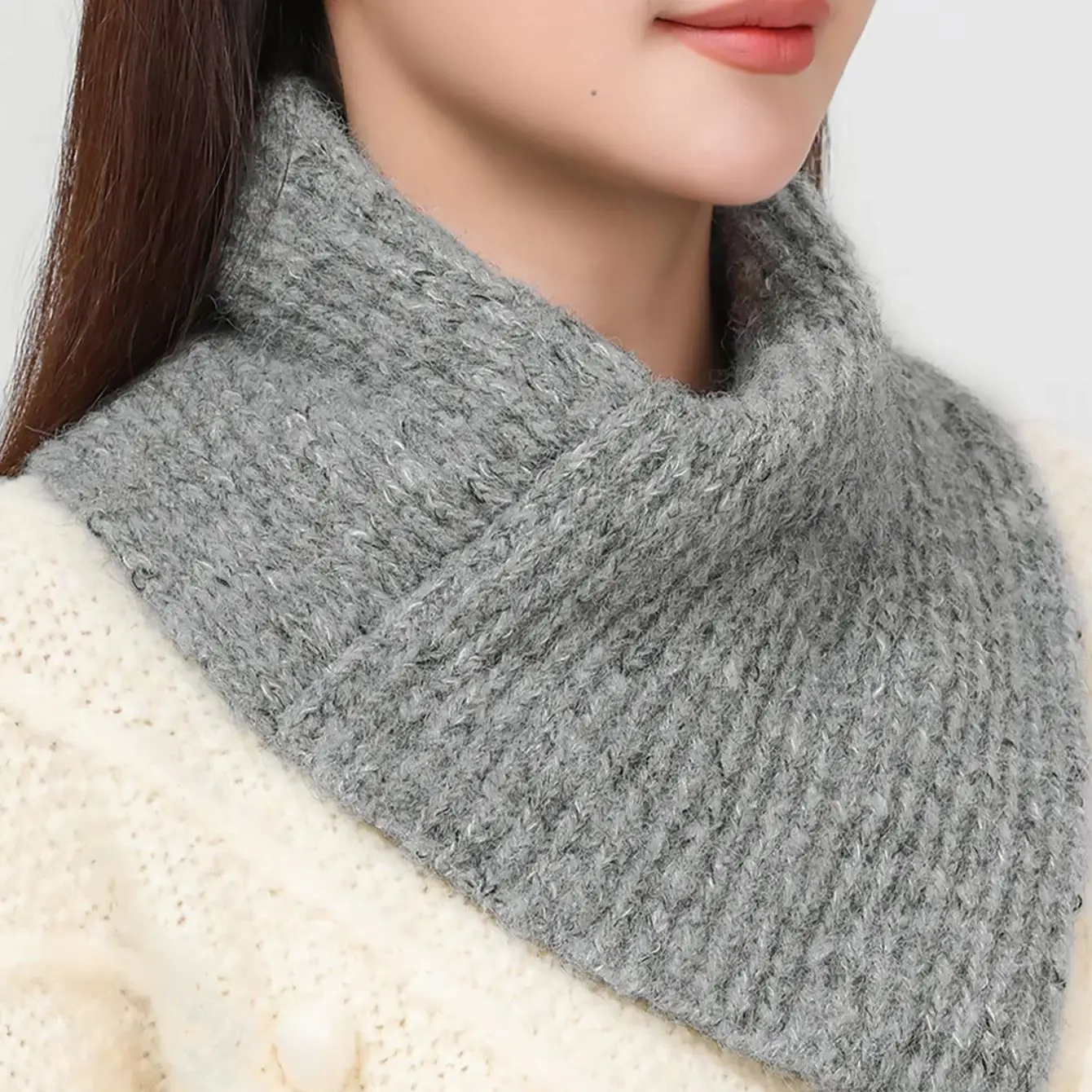 Knitted False Collar Winter Detachable Turtleneck Cotton Neck Collar For Women Fashion Warm Cover Head Neck Guard Collar Unisex