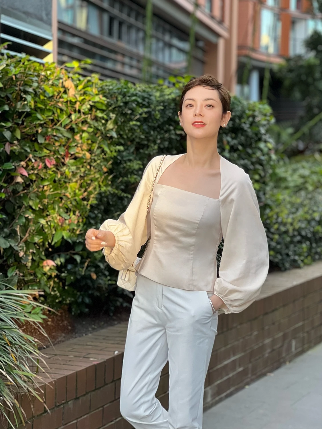 

Женский летний шикарный топ из шелка и льна Ele Long Sve, универсальный однотонный, стандартной длины, из лирического волокна