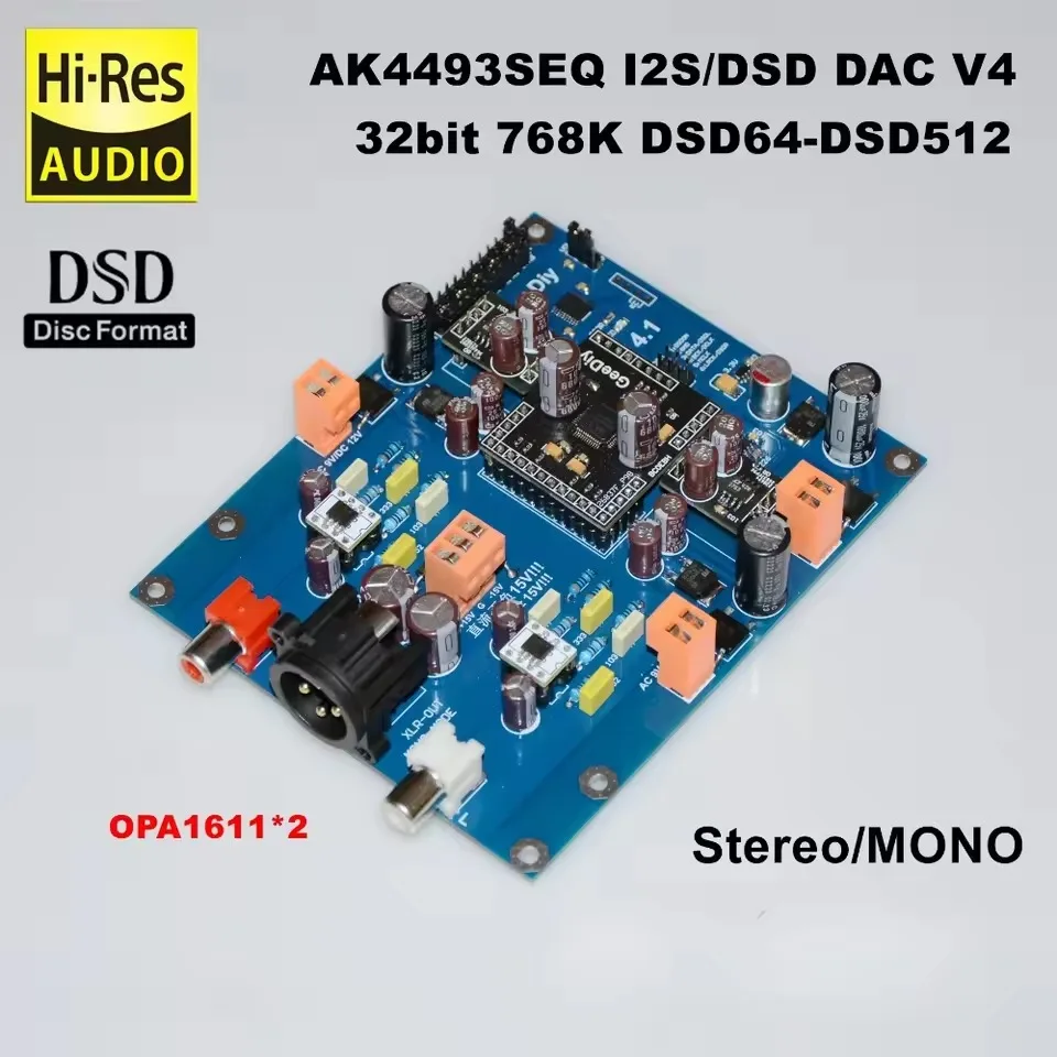 AK4493 AK4493SEQ V4 I2S / DSD DAC Decoder 32-bit 768kHz DSD512 Support Parallel Mode Capable
