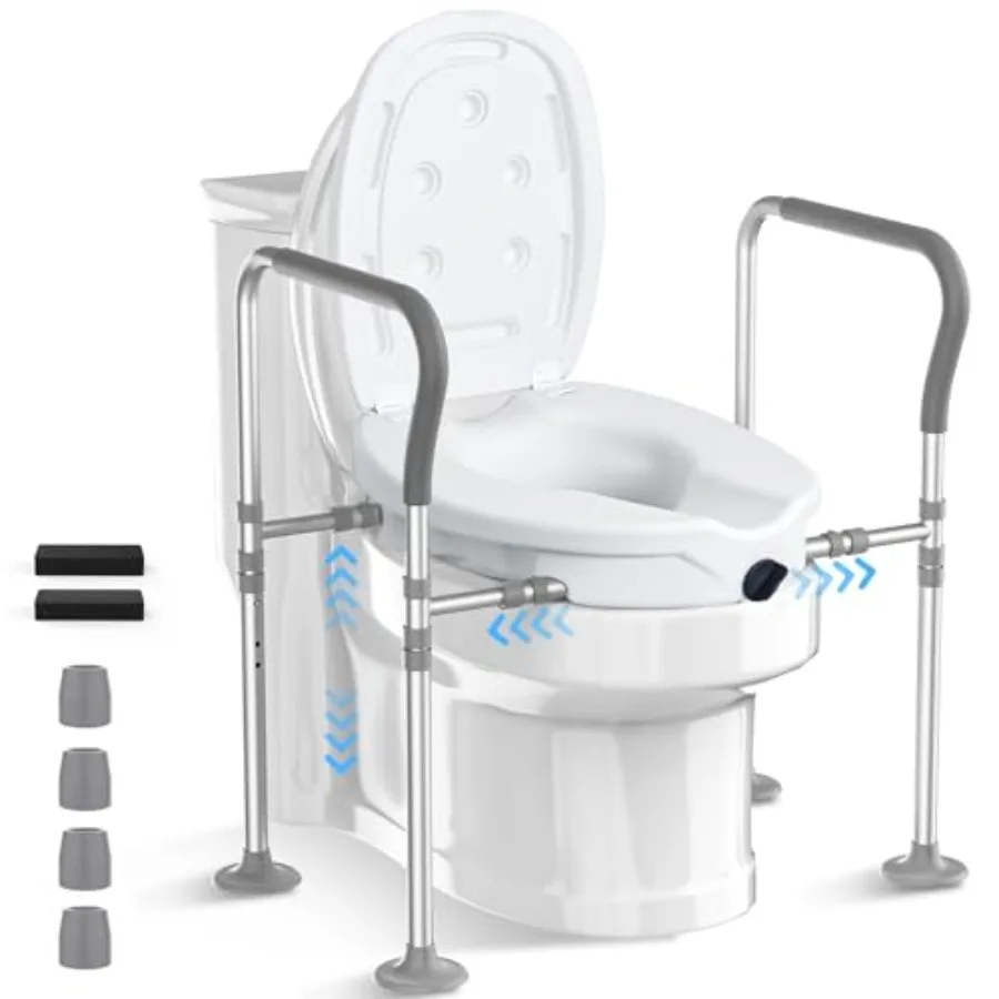 

Подъемное сиденье для унитаза с ручками, регулируемое по высоте и ширине, для пожилых людей